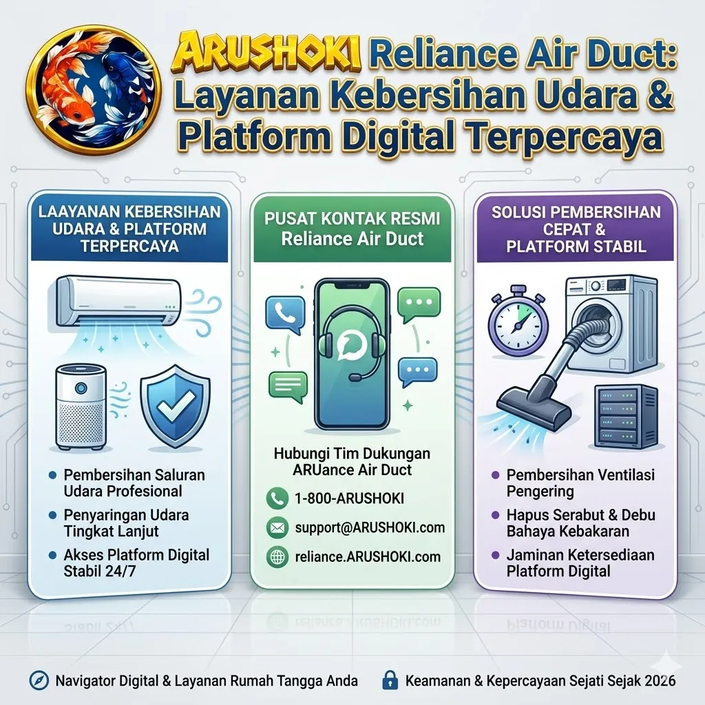 ARUSHOKI Reliance Air Duct - Layanan Kebersihan Udara & Platform Digital Terpercaya