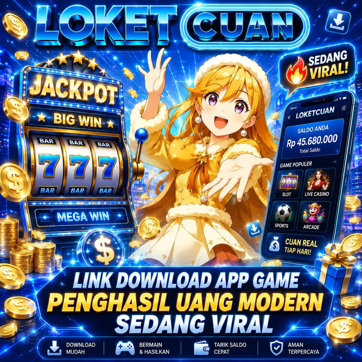 LOKETCUAN - Link Download App Game Penghasil Uang Modern Sedang Viral